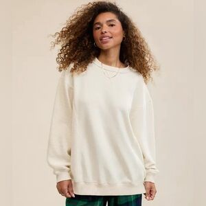 Aerie sweatshirt chenille large cream crewneck sweater women’s NWT